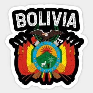 Bolivia - Coat of arms - white letters Sticker